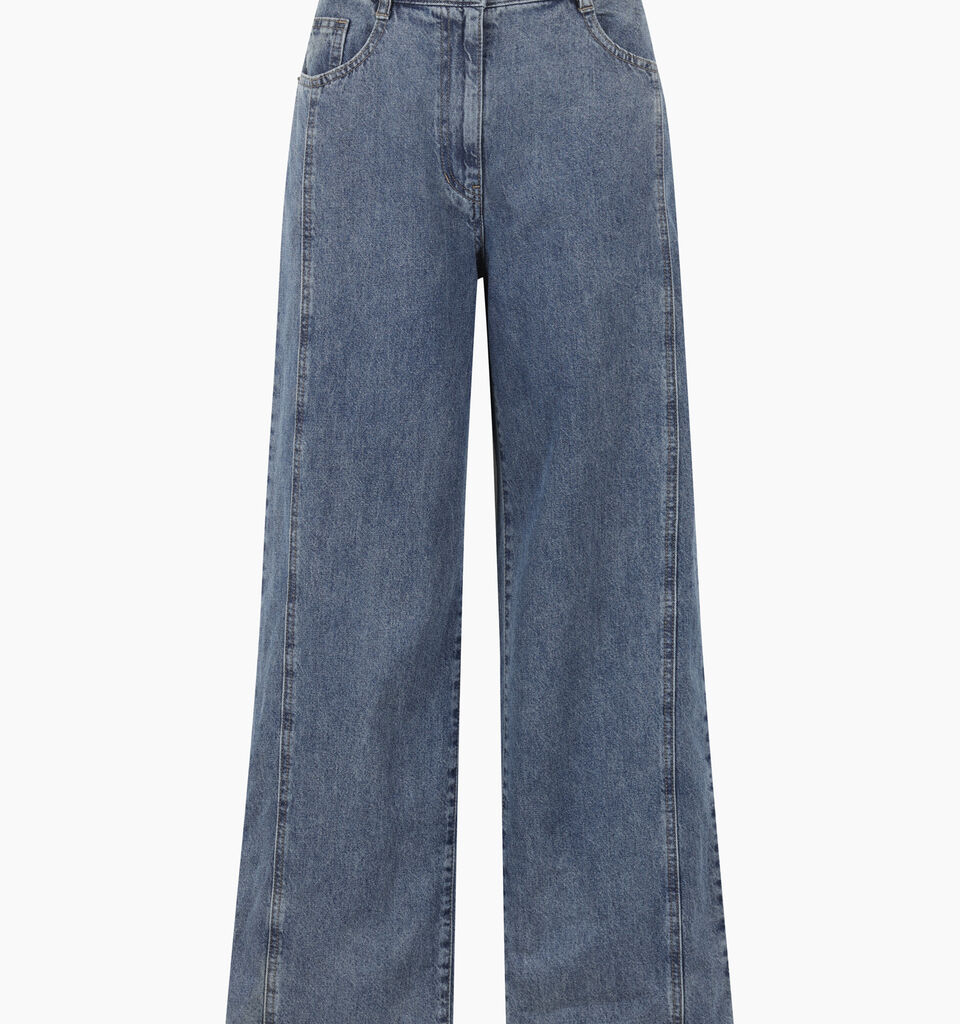 Blue wide leg jeans  - sisley k jeans regular - Blue | Sisley K image number 1